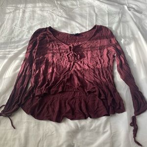 American Eagle Burgundy Shirt